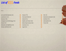 Tablet Screenshot of listofrssfeeds.com